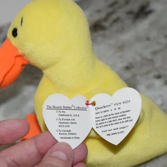 Ty Beanie Baby Quackers the Duck - Picture 5 of 5
